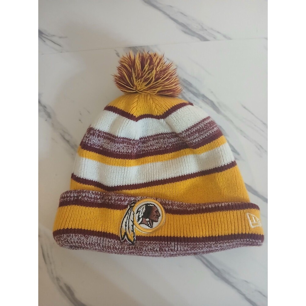 New Era Washington Redskins NFL  Football Knit Beanie Cap With Pom Pom